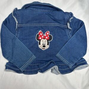 Disney Kids Jean Jacket with Minnie Mouse Patch - Blue and Red